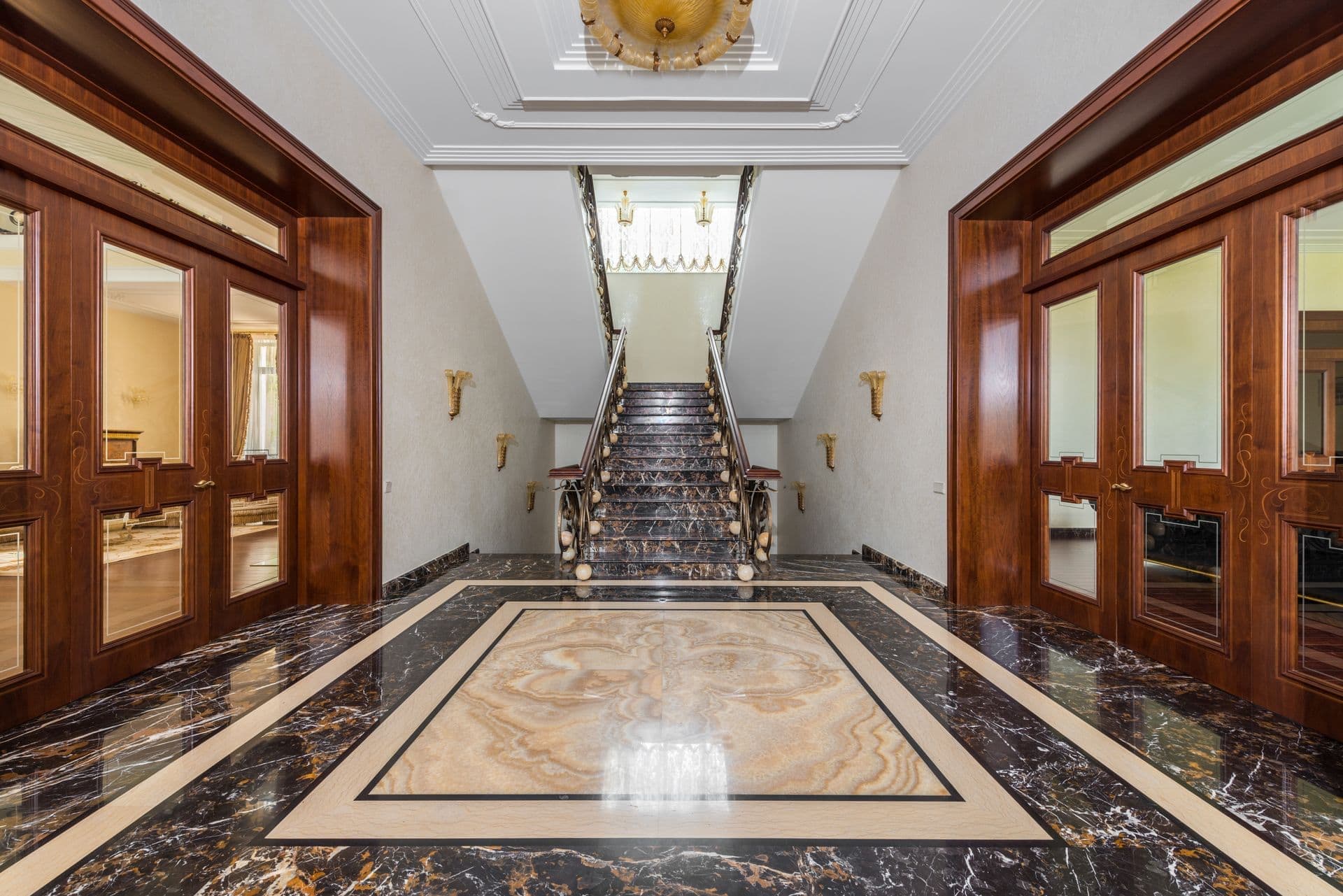 A polished corridor and staircase